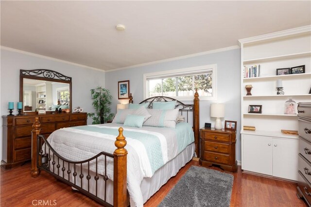2952 Pemba Dr, Costa Mesa, CA 92626 - bedroom featuring wood finished floors and ornamental molding