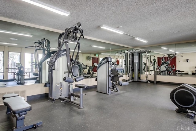 6780 Friars Rd Unit 269, San Diego, CA 92108 - gym featuring a textured ceiling