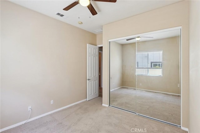 1704 Golden Way, Beaumont, CA 92223 - unfurnished bedroom featuring a closet, carpet, baseboards, and a ceiling fan