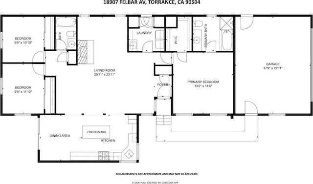 18907 Felbar Ave, Torrance, CA 90504 - floor plan / room layout