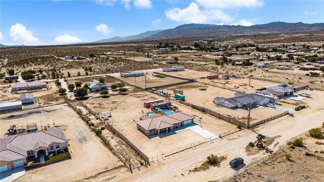 10779 Mills Rd, Apple Valley, CA 92308 - aerial view of sparsely populated area with a desert landscape and a mountainous background