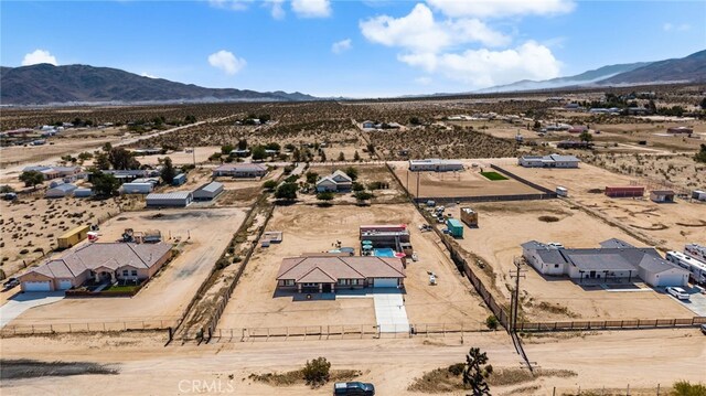 10779 Mills Rd, Apple Valley, CA 92308 - aerial view of sparsely populated area featuring a desert landscape and mountains