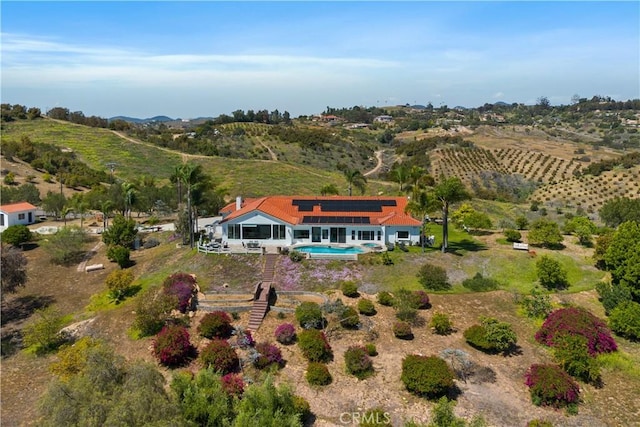 3610 Monserate Hill Ct, Fallbrook, CA 92028 - aerial view of sparsely populated area with a pool