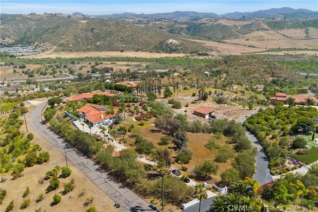 3610 Monserate Hill Ct, Fallbrook, CA 92028 - aerial view of property and surrounding area featuring a mountain backdrop