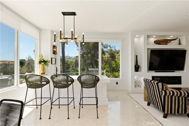 3610 Monserate Hill Ct, Fallbrook, CA 92028 - dining area featuring a chandelier
