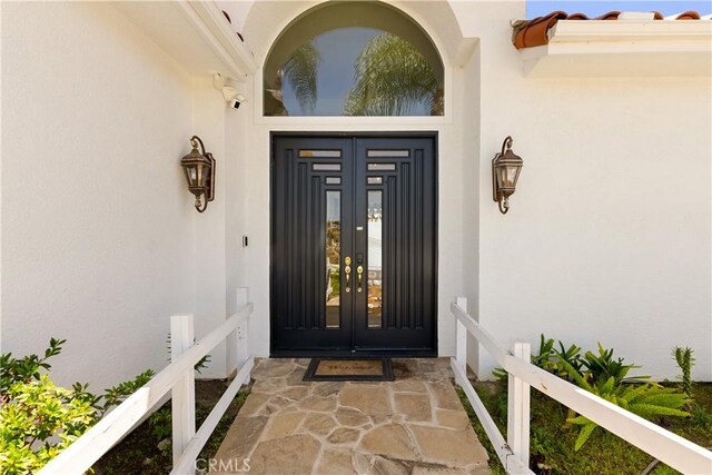 3610 Monserate Hill Ct, Fallbrook, CA 92028 - entrance to property with french doors and stucco siding