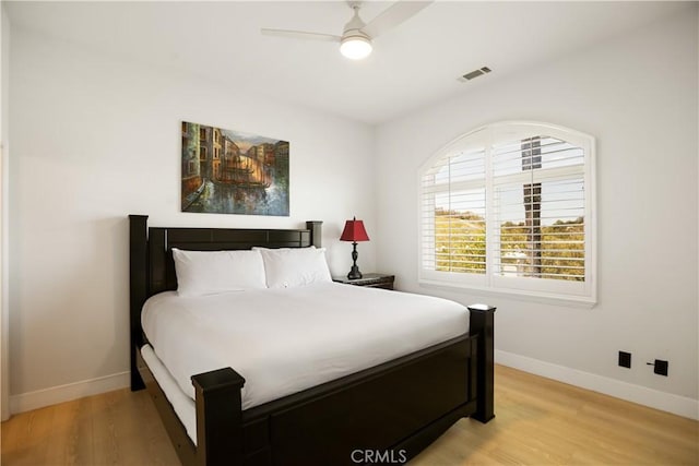 3610 Monserate Hill Ct, Fallbrook, CA 92028 - bedroom featuring light wood-style flooring, baseboards, and ceiling fan