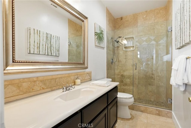 3610 Monserate Hill Ct, Fallbrook, CA 92028 - full bathroom with a shower stall, toilet, and vanity