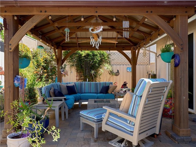 1417 23rd St, Oceano, CA 93445 - view of patio with a gazebo and outdoor lounge area
