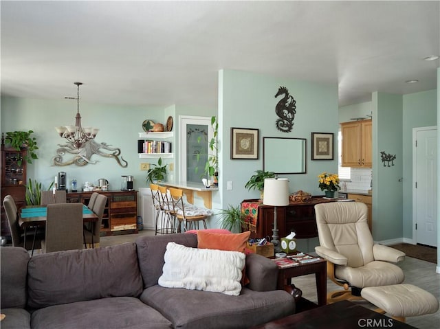 1417 23rd St, Oceano, CA 93445 - living room featuring a chandelier