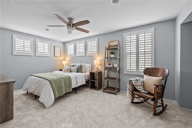 22011 Iron Horse Pl, Saugus, CA 91390 - carpeted bedroom with ceiling fan and baseboards