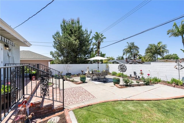 1113 Hollydale Dr, Fullerton, CA 92831 - fenced backyard with a patio area