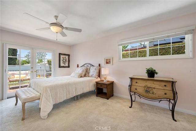 1113 Hollydale Dr, Fullerton, CA 92831 - bedroom with access to outside, light colored carpet, and baseboards