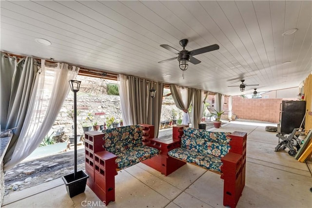 4803 Hawk Ridge Ave, Fontana, CA 92336 - view of patio / terrace featuring a ceiling fan