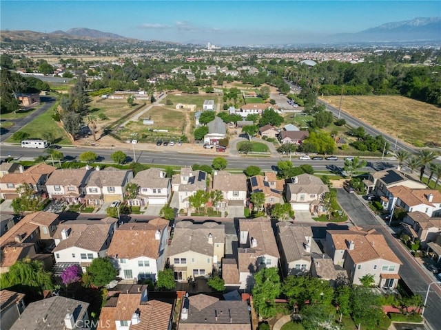 77 Crocus St, Redlands, CA 92373 - aerial view of property and surrounding area with mountains and nearby suburban area