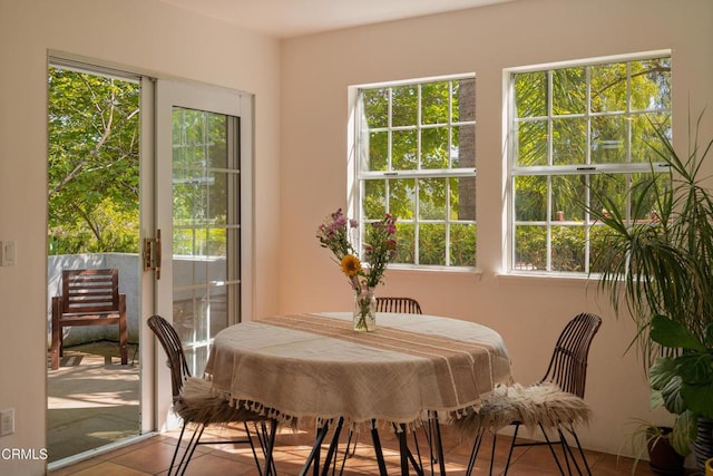 12841 Tree Ranch Rd, Ojai, CA 93023 - dining space with tile patterned flooring