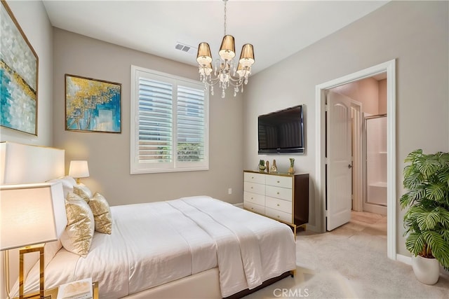 6125 Coopers Hawk Dr, Jurupa Valley, CA 91752 - bedroom featuring a chandelier and light carpet