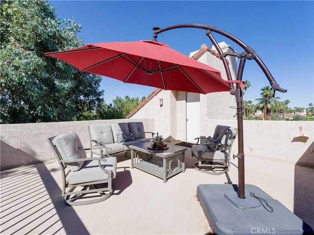 316 Forest Hills Dr, Rancho Mirage, CA 92270 - view of patio / terrace featuring an outdoor living space