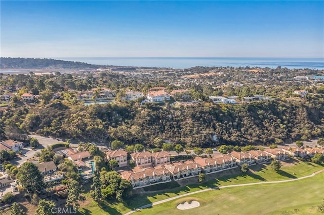 528 San Andres Dr, Solana Beach, CA 92075 - aerial overview of property's location featuring nearby suburban area, a local golf course, and a large body of water