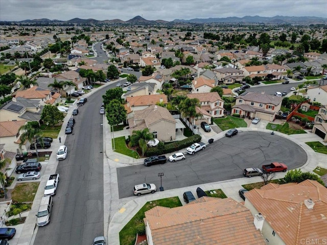 29567 Castlewood Dr, Menifee, CA 92584 - aerial view of property and surrounding area featuring mountains and nearby suburban area