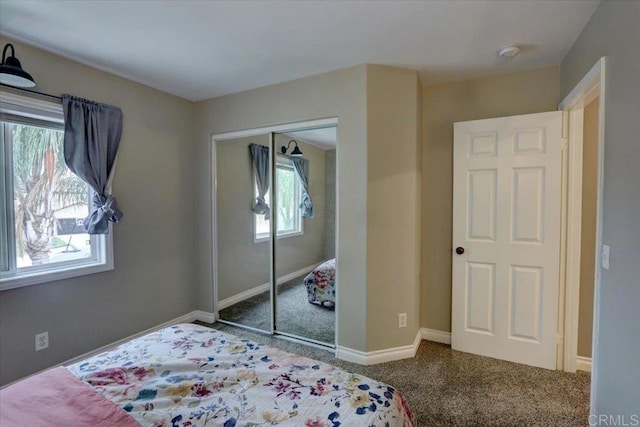 29567 Castlewood Dr, Menifee, CA 92584 - bedroom featuring multiple windows, a closet, carpet, and baseboards