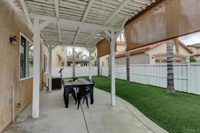 29567 Castlewood Dr, Menifee, CA 92584 - view of patio with outdoor dining area and central AC unit