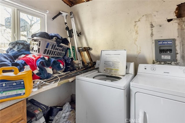 831 Rio Chico Way, Chico, CA 95928 - washroom with washer and dryer and electric panel