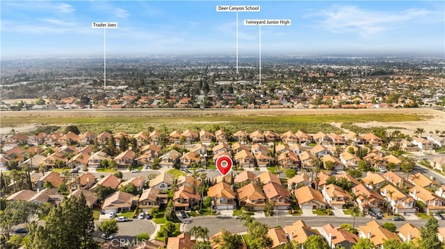 10274 Corkwood Ct, Rancho Cucamonga, CA 91737 - aerial view of property's location with nearby suburban area