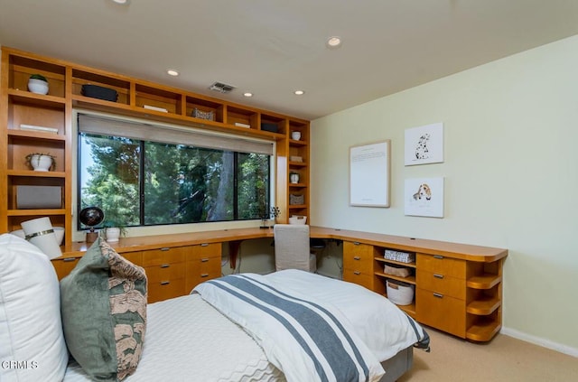 2320 Mountain Ave, La Crescenta, CA 91214 - bedroom with recessed lighting, light colored carpet, and baseboards
