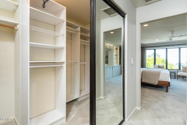 2320 Mountain Ave, La Crescenta, CA 91214 - spacious closet with carpet floors and ceiling fan