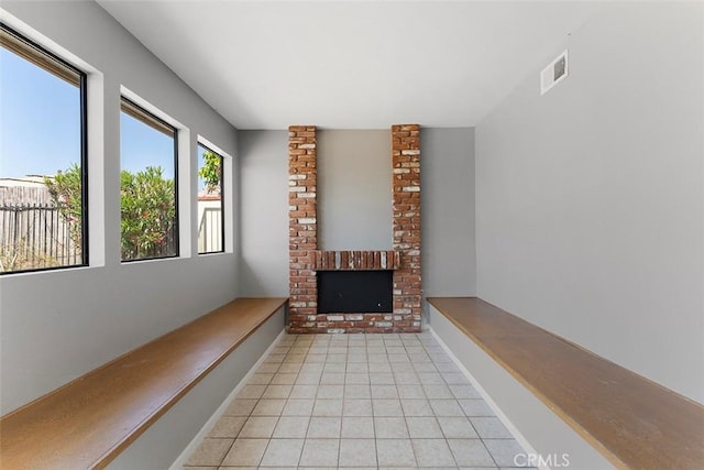 16227 Glencove Dr, Hacienda Heights, CA 91745 - unfurnished living room featuring light tile patterned floors, a fireplace, and baseboards