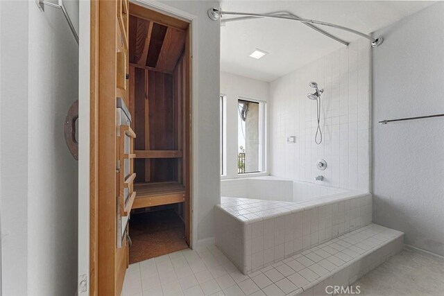 16227 Glencove Dr, Hacienda Heights, CA 91745 - bathroom with tile patterned floors and bathtub / shower combination