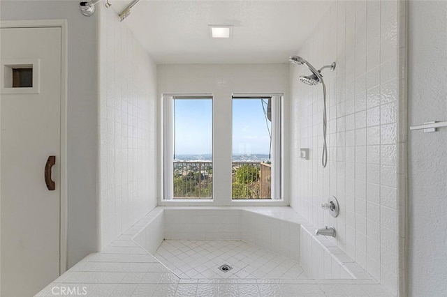 16227 Glencove Dr, Hacienda Heights, CA 91745 - full bathroom featuring tiled shower, tile patterned floors, and plenty of natural light