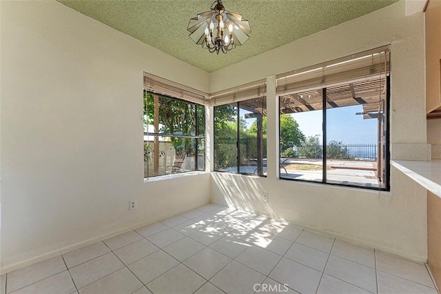 16227 Glencove Dr, Hacienda Heights, CA 91745 - unfurnished sunroom featuring a chandelier