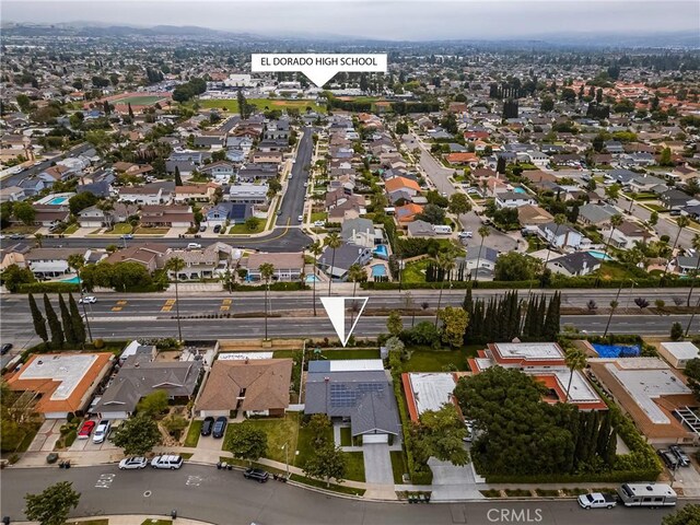 1624 Kingston Rd, Placentia, CA 92870 - aerial overview of property's location with nearby suburban area