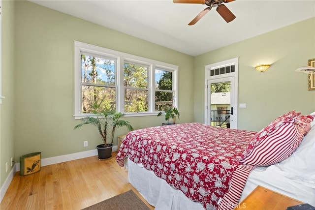 5 Sycamore Valley Rd, Chico, CA 95973 - bedroom with wood finished floors, baseboards, and ceiling fan