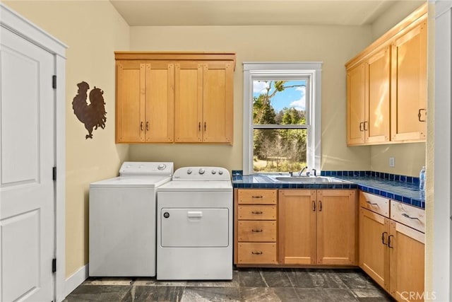5 Sycamore Valley Rd, Chico, CA 95973 - washroom with cabinet space and separate washer and dryer
