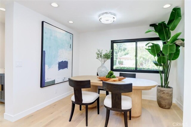 12312 Eveningside Dr, Santa Ana, CA 92705 - dining space featuring light wood-style floors, baseboards, and recessed lighting