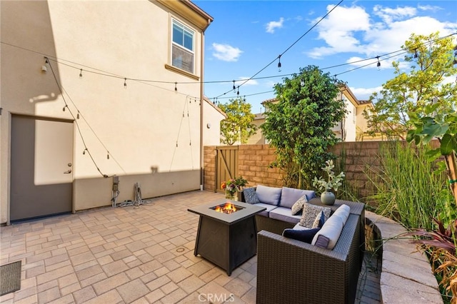 2974 E Walking Beam Pl, Brea, CA 92821 - view of patio featuring an outdoor living space with a fire pit