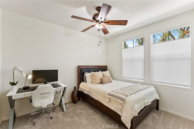 2974 E Walking Beam Pl, Brea, CA 92821 - bedroom featuring carpet flooring, baseboards, and ceiling fan