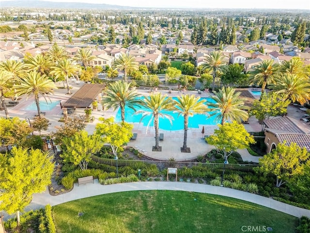 2974 E Walking Beam Pl, Brea, CA 92821 - aerial perspective of suburban area with a pool