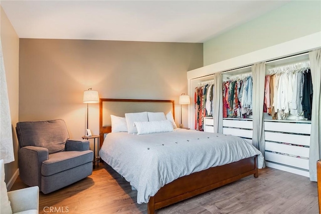 2637 Alder Creek Dr, Ontario, CA 91761 - bedroom with vaulted ceiling and wood finished floors