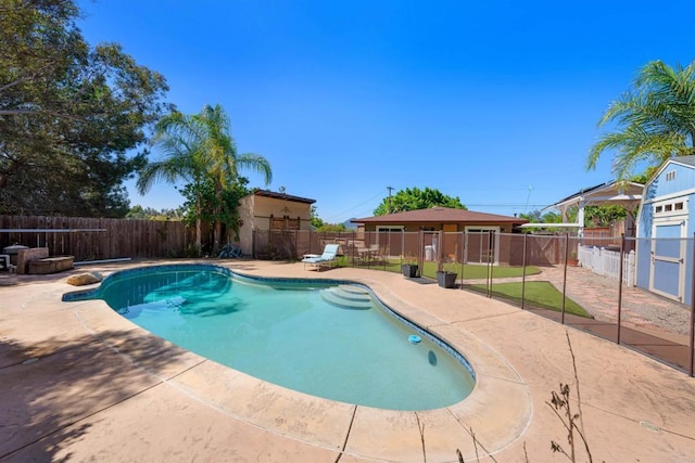 3117 Cherimoya St, Jamul, CA 91935 - view of pool with a patio area and a fenced backyard