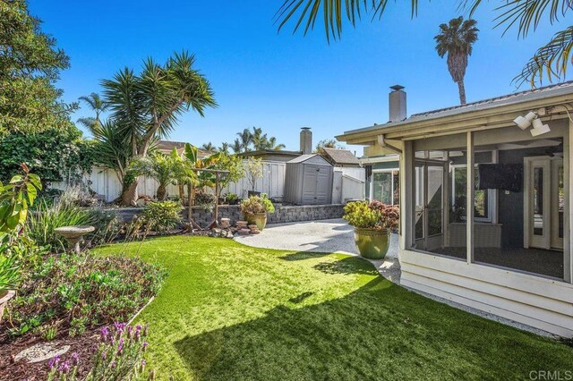 6804 Urubu St, Carlsbad, CA 92009 - view of yard featuring a sunroom