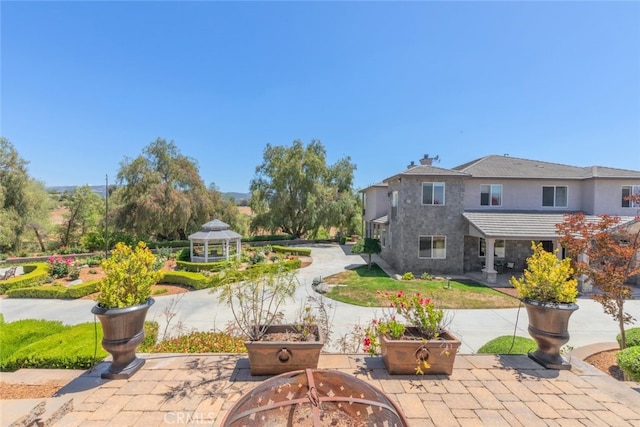 38855 Bella Vista Rd, Temecula, CA 92592 - view of patio with a gazebo