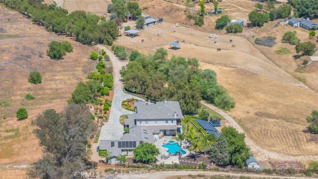 38855 Bella Vista Rd, Temecula, CA 92592 - aerial view of property and surrounding area with a pool area and rural landscape