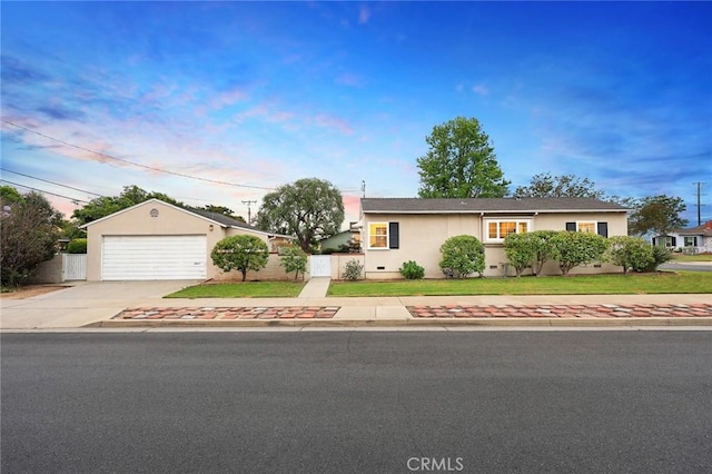 468 Gerona Ave, San Gabriel, CA 91775 - ranch-style house featuring a garage, stucco siding, and concrete driveway