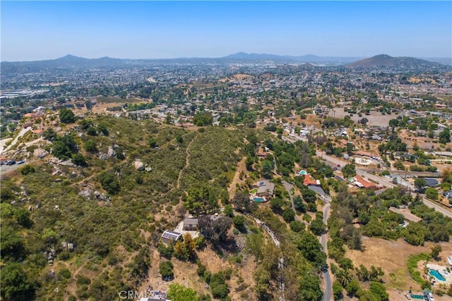 1961 Forester Creek Rd, El Cajon, CA 92021 - aerial view of property and surrounding area featuring a mountainous background