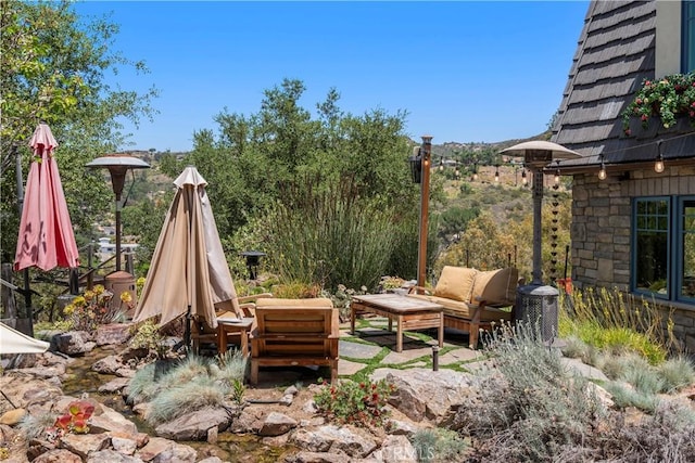 1961 Forester Creek Rd, El Cajon, CA 92021 - view of yard featuring an outdoor living space and a patio area