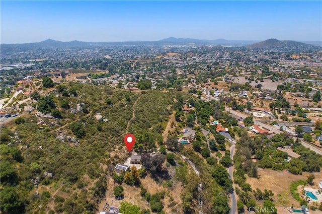 1961 Forester Creek Rd, El Cajon, CA 92021 - aerial overview of property's location featuring a mountain backdrop
